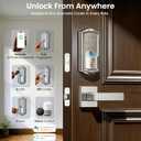 Veise VE027 Built-in Wi-Fi Smart Lock, Fingerprint Keyless Entry Front Door Lock, App Remote & Voice Control, No Hub Needed, Touchscreen Keypad Deadbolt, IP65 Waterproof, BHMA Grade 3, Satin Nickel