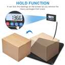 Fuzion Shipping Scale, 440LB x 10g High Accuracy Postal Scale, Hold/Tare Function, Digital Shipping Postal Scale for Packages, Postage, Luggage, Mailing, Battery & AC Adapter Included