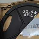 Fitvids Cast Iron 1-Inch Standard Weight Plate for Strength Training & Weightlifting, 45LB Single