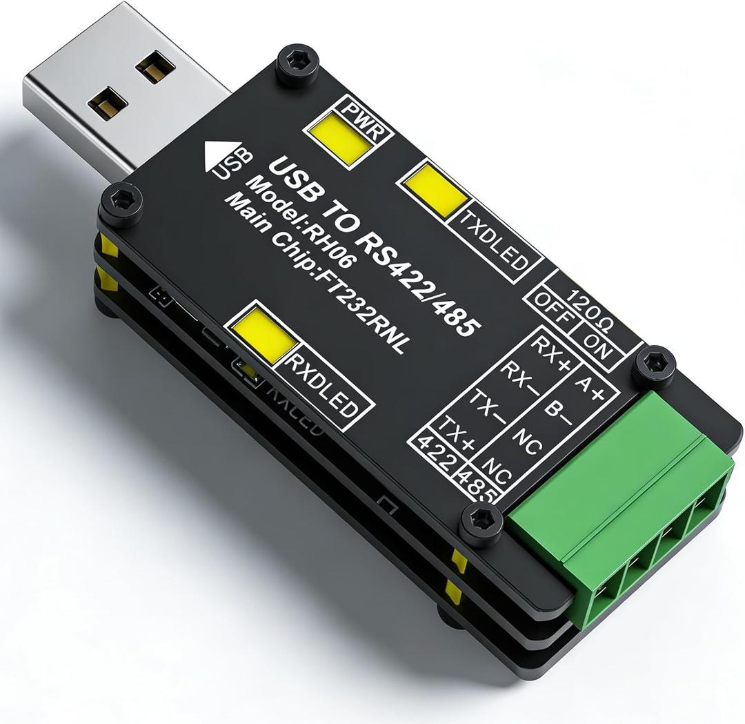 USB to RS485/RS422 Converter Adapter with FT232RNL Chip onboard Triple Protection,Multi-OS Compatible