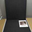 AKUMAX 4 Pack Wood Panels-3D Slat Wall Panelling for Wall-Ceiling and Sound Absorbing - Wooden Wall Panels for Living Room, Bedroom-Fire Retardant & FSC-15.5 ft(Black Oak)