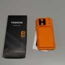 for iPhone 17 Pro Phone Case Wallet, Card Holder (4-5 Cards), Slide Camera Cover, Military Grade Protection, Rugged Hard Women Girly Men Protective Case for iPhone17 Pro 6.3", Orange