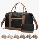 Travel Duffle Bag for Women, Weekender Bags, Hospital Bag for Labor Delivery, Lightweight Tote Duffel Overnight Bag with Luggage Sleeve, Airplane Travel Bags with Toiletry Bag, Large, Black