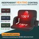 HOPERAN Heated Stadium Seats with Back Support, Dual Control, 1-Pack, 23"