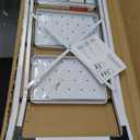 HBTower Step Ladder Folding Step Stool for Adults with Anti-Slip Pedal,330 lbs Capacity for Kitchen, Home,White