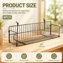 6 Pack CD/DVD Retail Shelf, 23" L x 6" D x 6" H, Grid Wall Shelf
Cassette Slatwall Pegboard Display, Black Hanging Display Rack, Metal CD Wall Shelf Organizer for Retail Store, Home, Office