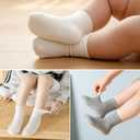 Toddler Grip Socks Non Slip Crew Socks Cute Seamless Cotton Socks for Baby Boys Girls Infants Kids 9 Pairs 2-3Y