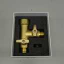 High Flow Solid Metal 2 Way  Type Garden Hose Splitter with Shut-Off Valves, 360 Degree Rotation 3/4" Spigot Faucet Connectors with 2 Extra Silicone Washers
