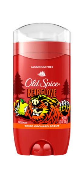Old Spice Aluminum Free Deodorant for Men, 24/7 Odor Protection, 24/7 Freshness & Lasting Scent, Goes on Clear, Bearglove with Crisp Orchard Scent, 3.0 oz, Pack of 1