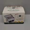 Fantes Double Cutter Classic Pasta Maker, Hand-Crank Noodle Press with Adjustable Thickness Settings for Fresh Homemade Pasta, Dumplings (Chrome)