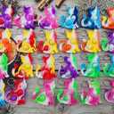50 Packs Bulk Cat animal Backpack Mini Pop Rainbow Keychain fidgets Bubble Toys for Kids Children Classroom Students gifts from Teacher, Birthday Party Favors