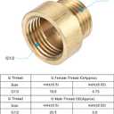 PATIKIL Shower Head Extension Arm, 2 Pack Brass G1/2 Male to Female Thread 20mm Length Pipe Fitting Shower Head Extender