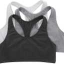Hanes Women's Racerback Cotton T-Back Bralette (3 Pack) M