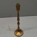 Gold Candlestick Holders Set of 2  Brass Taper Candle Holders for Elegant Tabletop or Mantel Decor