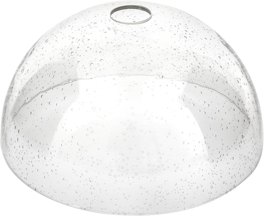 Bowl Glass Lamp Shade Replacement, 1-5/8 inch Fitter, 11.8" Diameter, 6.1" Height, Clear Seeded Bubble Effect Globe Cover