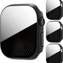 3-Pack Privacy Anti Spy Case for Apple Watch Series 10/11 46mm, Protective Face Cover with Anti-Peeping Tempered Glass Screen Protector, Ultra Thin Hard PC Bumper Cover for iwatch 46mm