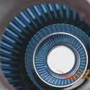 BLUE 4" 102 mm Inlet Truck Air Cone Replacement Performance Washable Clamp-On Dry Air Filter (8" Tall)