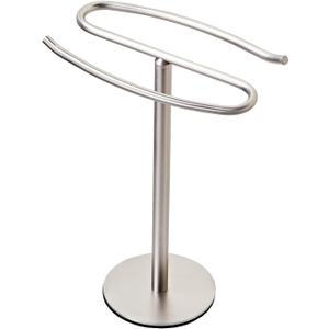 Brushed Nickel Hand Towel Holder Stand,13 Inch Free-Standing Towel Rack, SUS304 Stainless Steel Towel Bar Rack Stand, Tower Bar for Bathroom Kitchen Vanity Countertop…