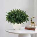 18 Inch Real Touch Cedar Branches - 16 Pcs Artificial Christmas Plants Branches, Faux Greenery Pine Stems Fake Cedar Picks for Vase DIY Crafts, Christmas Pine Branches for Home Indoor Decor