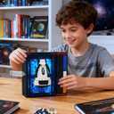 HOGOKIDS Magic Space Book Nook Building Set with LED Light, 945PCS Book Nook Building Block Sets for Bookshelf Home Decor, DIY Miniature Book Model Kit, Christmas Birthday Gifts for Adults Boys Girls