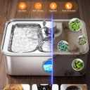 SIBAYS 17L Dog Water Fountain, Stainless Steel Pet Water Fountain FS83