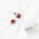 Aesthetic Crystal Birthstone Silver Earrings Meaningful Gift Jewelry for Her Women Fashion Western 925 Vintage Boho Handmade Beauty Personalized Unique keenove