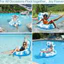 [2025 New Model] Inflatable Unibody Pool Lounger Float with Cup Holders and Handle, Ideal Pool Toys for Beach,Lakes, Rivers,Water Party Beach Vacation Essentials