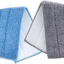 Superio Microfiber Mop Replacement Head, 16 inch Damp Mop Pad Refill for Miracle Mop Dusting and Spray Mop, attaches to Velcro mop(4 Pack)