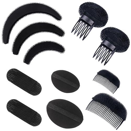 Hair Base Base Sponge Invisible Clip Comb Volume Tool False Hair Pads Styling Insert Hair Extensions Accessories (BK Black)