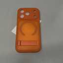 BXYJY for iPhone 17 Pro Case Magnetic with Stand, Camera Control Button, Full Lens Protection, Compatible with MagSafe, Military Grade, Translucent Thin Women Men Hard Case for iPhone 17 Pro, Orange