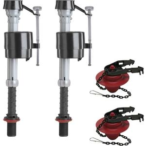 Fluidmaster K-400A-5004 Universal Toilet Fill Valve and 2 in. Toilet Flapper Repair Kit, 2- Pack