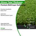 Golf Hitting Mat 5x3ft, Golf Practice Mat for Indoor & Outdoor, 21mm Thick Heavy-Duty Golf Mats with Durable Turf, Golf Training Mat, Swing & Chipping, Golf Accessories for Men, Women, Dad