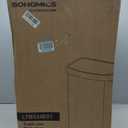 SONGMICS Kitchen Trash Can, 21 Gallon (80 L) Stainless Steel Garbage Can, with Stay-Open Lid and Step-on Pedal, Soft Closure, Tall, Large and Space-Saving, Silver and Black ULTB534E01