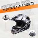 OUMURS Full Face Dirt Bike Helmet DOT Approved, Adult ATV Motocross Helmet M