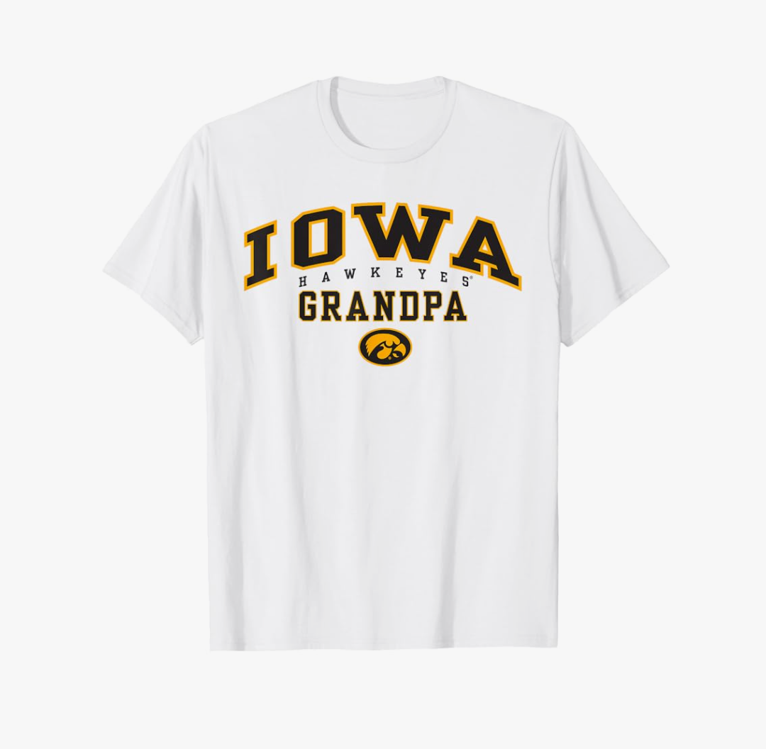 Iowa Hawkeyes Proud Grandpa Officially Licensed T-Shirt Women, Medium