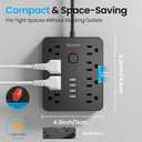 Surge Protector Power Strip, 8 Outlets(1850W/15A/14AWG), 6 USB Charging Ports(2 USB C), 6FT Flat Plug Extension Cord Outlet Extender with Overload Protection, ETL Certified for Office