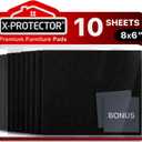Felt Furniture Pads X-PROTECTOR 10 PCS - Premium 8 x 6 x 1/5 Heavy Duty Black Felt Sheets! Cut Large Furniture Pads to The Size You Need - The Best Felt Floor Protectors for Any Hard Floor!