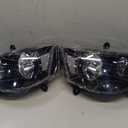 Pair Headlights Assembly DOT Approved For 2008-2016 Chrysler Town & Country Touring LX Minivan/Suv/Sedan For Dodge 2011-2020 Grand Caravan AVP/SE Replacment Headlamps Black Housing Clear Reflector
