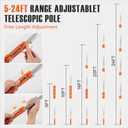 5-26 FT Manual Pole Saws for Tree Trimming, Tree Trimmer Long Handle Pruner with Telescoping Pole, Tree Pruner Extendable for Branch Cutter, Tree Trimmer, Shrub Trimmer