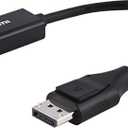 PHILIPS DisplayPort to HDMI Adapter, Unidirectional, Works with Laptops, Tablets, Full HD 1080p, 4K Ultra HD, Mac and PC Compatible, Compact Design, Portable, Black, SWV9200G/27