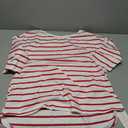 LilyCoco Womens 3/4 Length Sleeve Tops Striped Boatneck Shirt Breton French Cotton Tees M