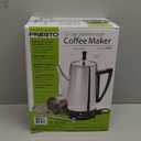 Presto 02811 Stainless Steel Electric Coffee Percolator 12Cups, Easy Pour Spout, Stay Cool Handle, Make 212 Cups