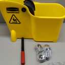 Rubbermaid Commercial Products 31 QT Tandem Mop Bucket and Wringer Combo on Wheels, Yellow, for Floor Cleaning/Wet Mopping