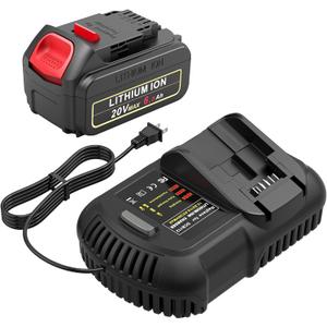 20V 6000mAh Replace Long-Lasting Battery for DeWalt 20V Max Battery with DCB112 Fast Charger, Good Value Combo for DeWalt 20 Volt Power Tools DCF DCD DCG Series & DCB206 DCB205 DCB200