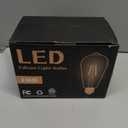 LED Dimmable Edison Light Bulbs 4W, 2200K-2400K Warm White (Amber Glass) ST64, E26 Base Pack of 6
