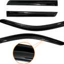 AUXKO Rain Guards for Chevy Colorado & GMC Canyon 2023-2026, Window Vent Visors Accessory - Tape-On Rain Guard Window Visor, Easy Install Car Side Window Wind Deflectors & Visors Smoke for Ford Black