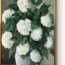 InSimSea Framed Canvas Prints Art Vintage Decor, Large Flowers in Vase Paintings Wall Art, Floral Pictures Home Decor for Bedroom Bathroom, Kitchen Office Living Room Wall Decoration, 16"x24"
