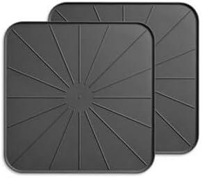 Weathertech 8A16SQCSTBK Black Plant Mats/Coasters 16" Square