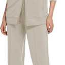 Casly Lamiit Lounge Sets for Women 2026 Spring Sweatsuit Long Sleeve Zip Up Travel Outfit Wide Leg Sweatpant Tracksuit (Large, Dark Beige)