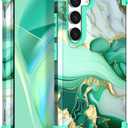 Hocase for Galaxy S24 Case, Shockproof Heavy Duty Protection Soft Silicone Rubber Bumper+Hard Plastic Hybrid Protective Case for Samsung Galaxy S24 5G (6.2") 2024 - Mint